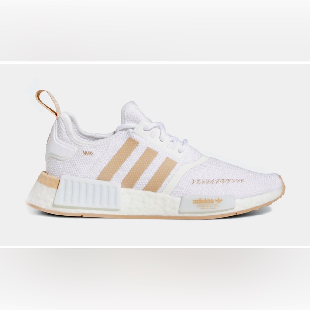 NMD R1 Womens Lifestyle Shoes (White/Beige) Brand New in Box sz 7